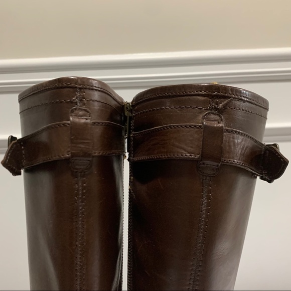 Frye Jenna distressed cap toe lace up combat boots